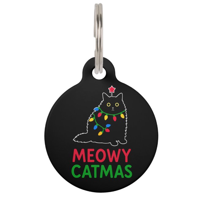Meowy Catmas Pet Tag (Front)