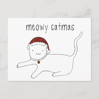 Meowy Catmas postcard