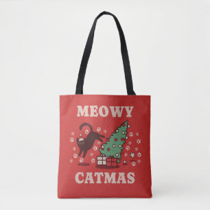 Meowy Catmas Tote Bag
