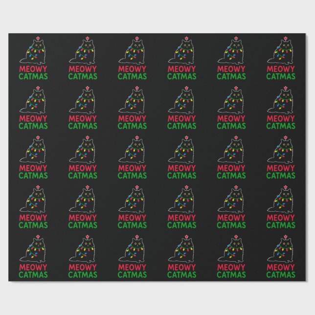 Meowy Catmas Wrapping Paper (Flat)