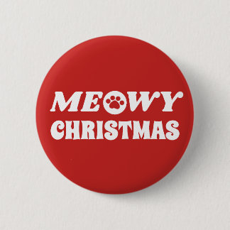 Meowy Christmas 2 Inch Round Button