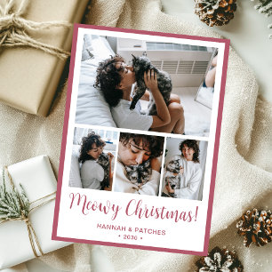 Meowy Christmas 4 Photo Holiday Card