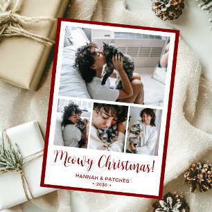 Meowy Christmas 4 Photo Holiday Card