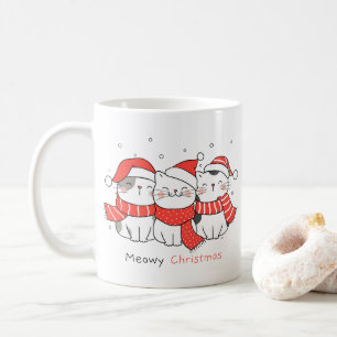 Meowy Christmas – Adorable Festive Cats Coffee Mug