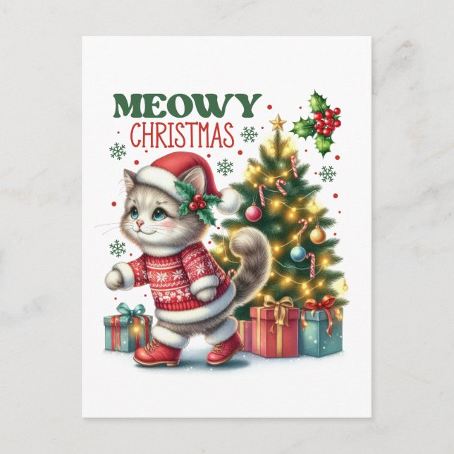 Meowy christmas Card  (Front)