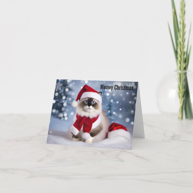 Meowy Christmas Card (Front)