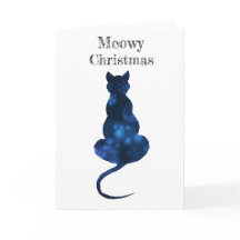 Meowy Christmas card Blank inside