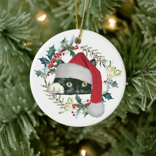 Meowy Christmas cat christmas tree ornament (Tree)