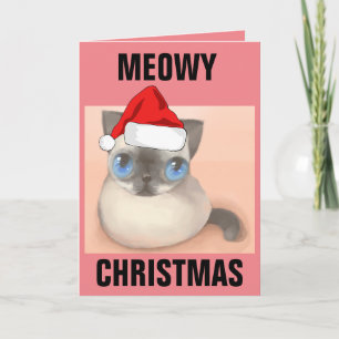 MEOWY CHRISTMAS CAT GREETING CARDS