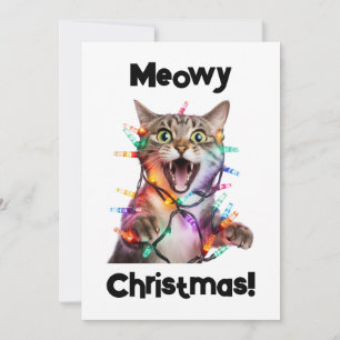 Meowy Christmas Cat Holiday Card Fun