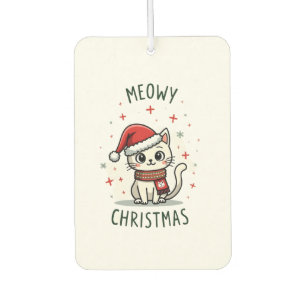 Meowy Christmas Cat Lover Funny Festive Holidays C Air Freshener
