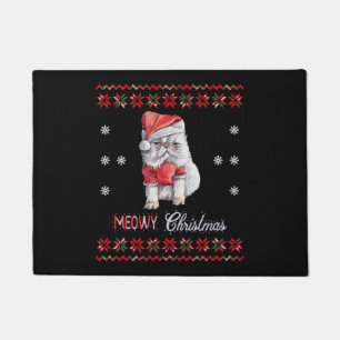 Meowy Christmas, Cat Lover Merry Christmas catmas Doormat