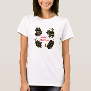 Meowy Christmas Cat T-Shirt – Funny Holiday Tee
