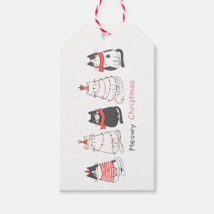 Meowy Christmas Cats Gift Tags