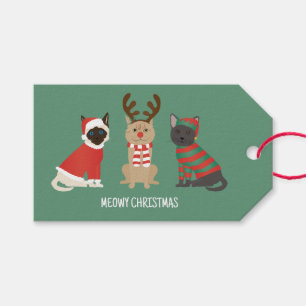 Meowy Christmas Cats Gift Tags