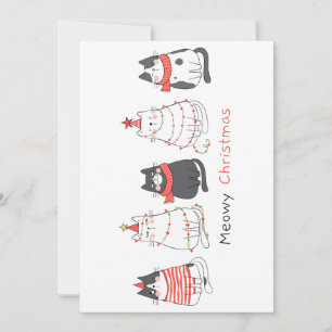 Meowy Christmas Cats Holiday Card
