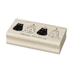 Meowy Christmas Cats  Rubber Stamp