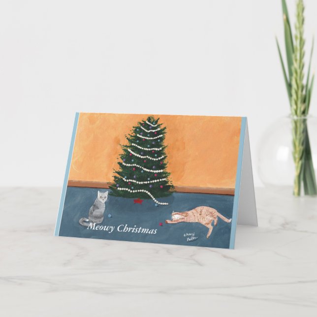 Meowy Christmas Cats sous les trois cartes de voeu (Devant)