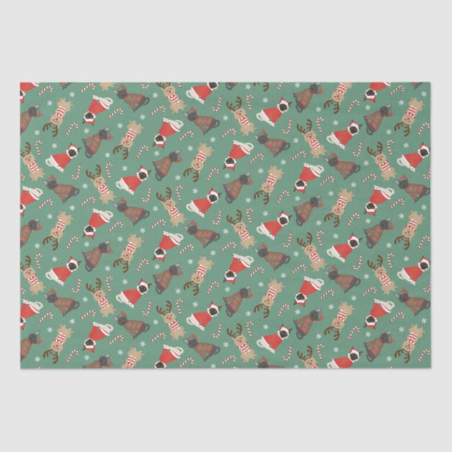 Meowy Christmas Cats Tissue Paper (Front)