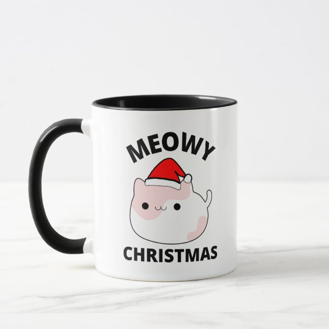 Meowy Christmas Coffee Mug (Gauche)