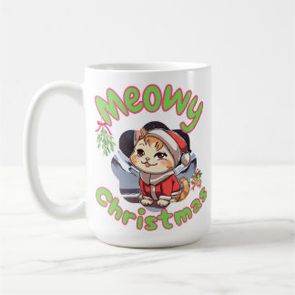 Meowy christmas coffee mug