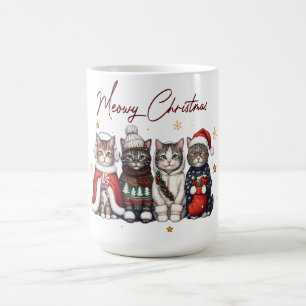 Meowy Christmas-Cute Cat Holiday Gift Coffee Mug