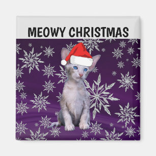 MEOWY CHRISTMAS CUTE CAT MAGNET