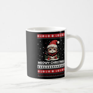 Meowy Christmas Cute Cats And Coffee Merry Xmas Gr Mug
