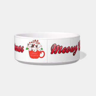 Meowy Christmas Cute Kitties Bowl
