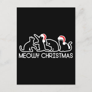 Meowy Christmas, Cute Santa Cats Xmas Season Postcard