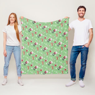 Meowy Christmas Fleece Blanket