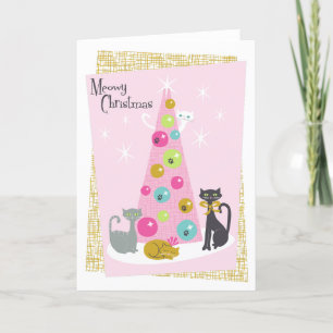 "Meowy Christmas" Folded Christmas Card