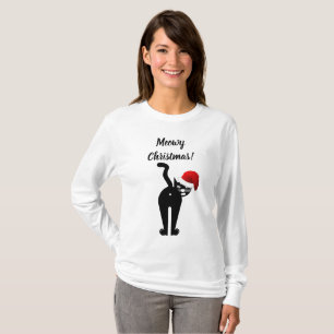 Meowy Christmas Funny Cat Humourous T-Shirt