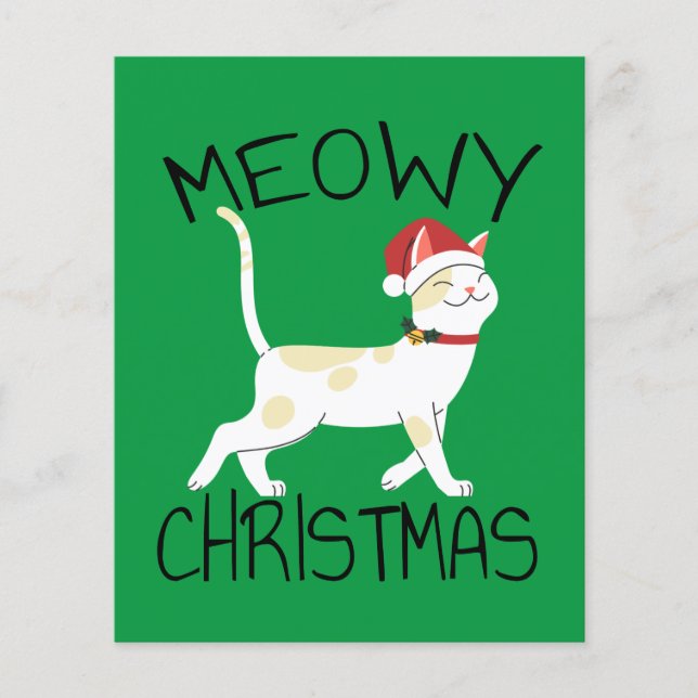 Meowy Christmas - Funny Christmas      (Front)
