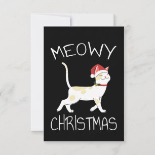 Meowy Christmas - Funny Christmas 2022 RSVP Card