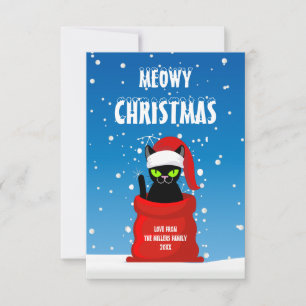 Meowy Christmas, Funny Christmas Card