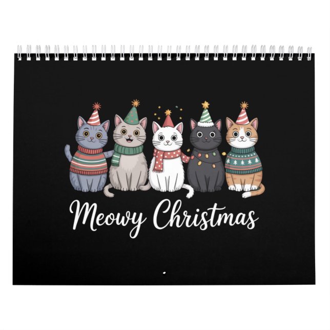 Meowy Christmas Happy Cat Year Cat Lover Xmas Calendar (Cover)