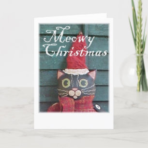 Meowy Christmas Holiday Card