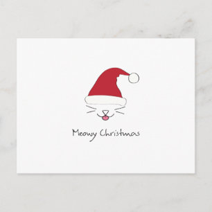 Meowy Christmas Holiday Postcard