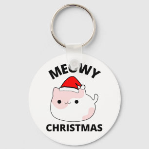 Meowy Christmas Keychain