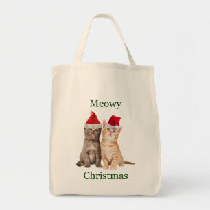 Meowy Christmas Kitten Sac fourre-tout