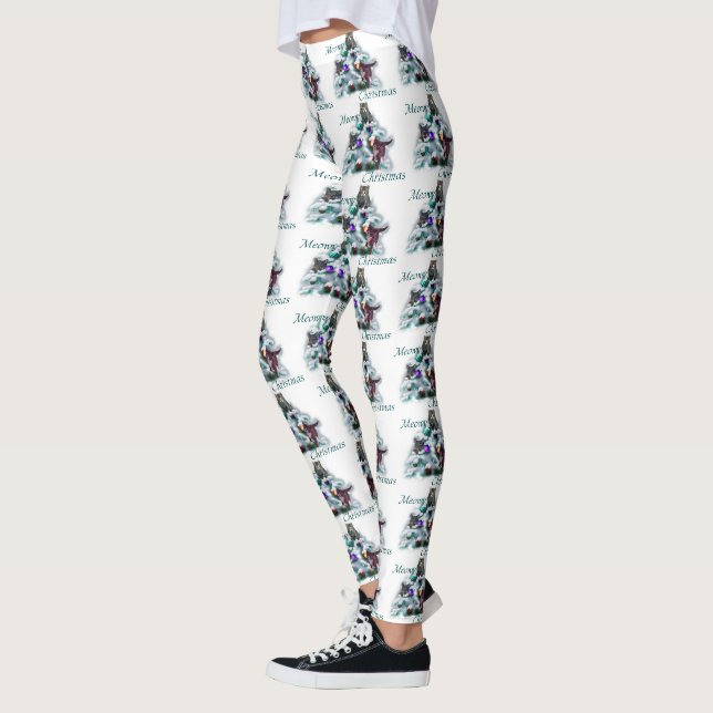 Meowy Christmas Leggings (Left)