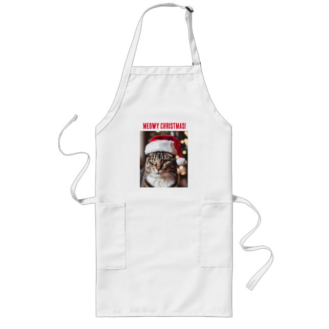 Meowy Christmas! Long Apron (Front)