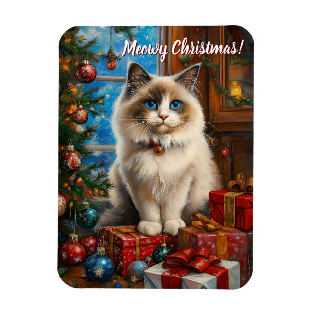 Meowy Christmas!  Magnet (Vertical)