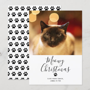 Meowy Christmas Pet Cat Christmas Card