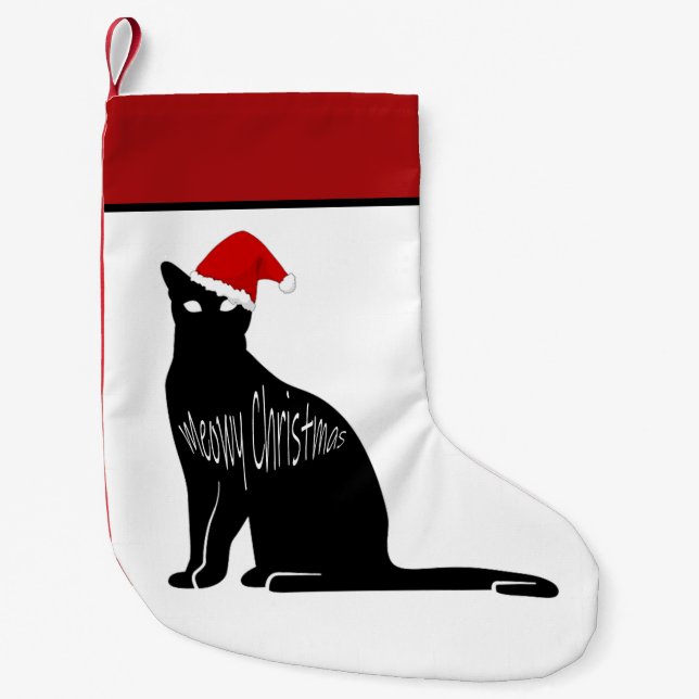 Meowy Christmas Small Christmas Stocking (Front)