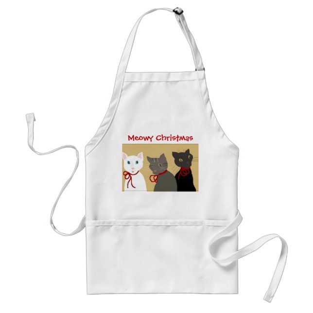 Meowy Christmas Standard Apron (Front)