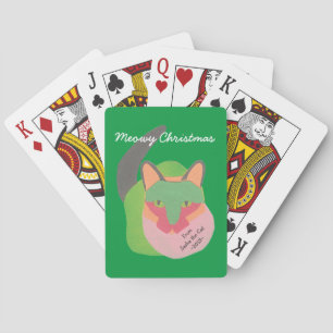 Meowy Christmas stocking stuffer - from the cat Playing Cards