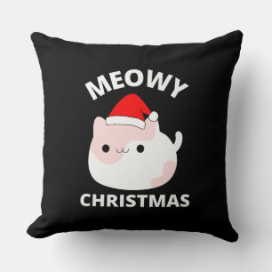 Meowy Christmas      Throw Pillow