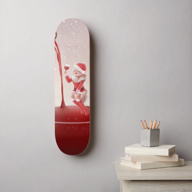 Meowy Christmas Toast Skateboard (Wall Art)